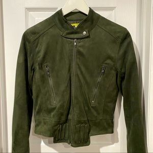 Gianni Bini Army Green Faux Suede Jacket (Size S)🌹